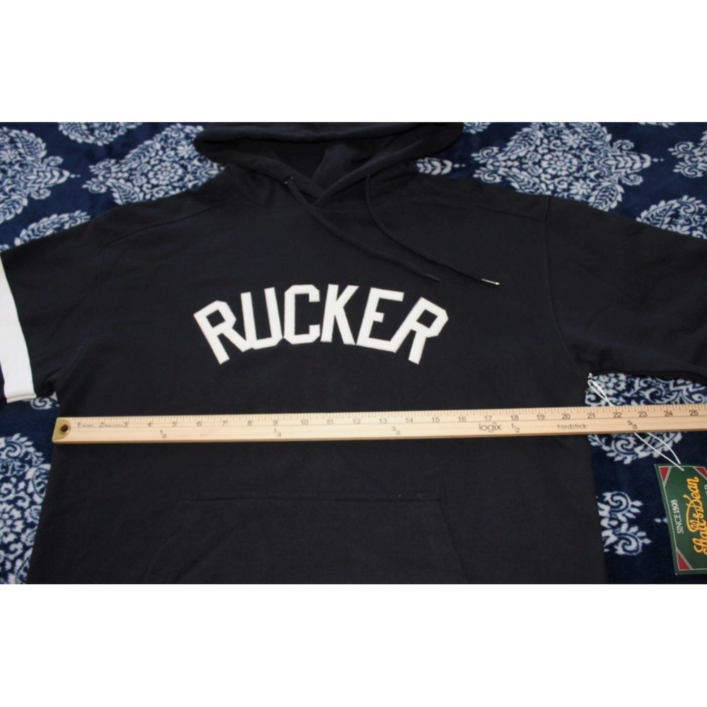 NEW Stall & Dean "RUCKER" Basketball Heavy Hoodie Black Sweater Mens Medium NWT